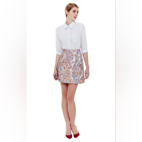 Carven Paris Map Skirt - Picture 4 of 4